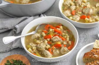Rooster Meatball Soup